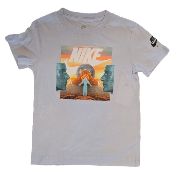 NWT Nike Air Gray Festival Graphic T-Shirt Sz 6 - Picture 1 of 4